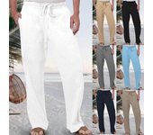 Pantalones rectos para hombre, pantalones de chándal de calle, pantalones cargo ligeros, ropa técnica, pantalones largos hawaianos para playa, pantalones holgados S azul cielo