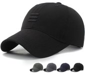 Gorra de béisbol de moda, gorra de béisbol de algodón bordada, gorra de protección solar, gorra deportiva informal negro