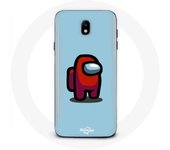 Coque pour Samsung Galaxy S5 Among Us jeu vidéo Fond bleu