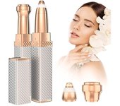 Depiladora facial eléctrica 2 en 1, máquina de afeitar, depiladora facial, recortadora de cejas, Bikini, afeitadora indolora para mujeres