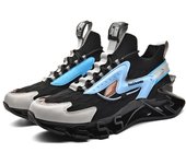 Zapatillas de deporte para hombre, transpirables, Shark Blade, zapatos para correr, zapatos de baloncesto, suela absorbente de golpes 38 negro
