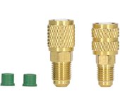 Adaptador de refrigerante R22 M1/4SAE x F5/16SAE R410 M5/16SAE x F1/4SAE Adaptador giratorio de cobre