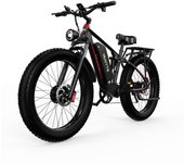 Bicicleta eléctrica Doutts S26 para adultos, motor de 750 W, 48 V, 20 Ah, para ciudad, neumáticos anchos de 26 pulgadas. negro