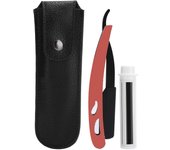 Soporte para cuchillas de afeitar de estilo antiguo, soporte para cuchillas de afeitar, herramienta de depilación de peluquero con estuche