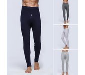 Pantalones largos de hombre con cintura elástica y aislamiento térmico, de color liso, para viajes, trabajo y escuela. M gris oscuro