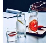 Jarra de agua de estilo japonés y taza Set Alto borosilicato vidrio Hervidor frío con tapa Té de frutas Decantador de leche Cóctel Cafetera 400ml Clear