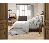 Pack housse de couette  Gaïa   Gaze de Coton  - Gaïa Nuage - Pack 4 Pièces pour lit 180 x 200 cm (1 Housse de couette 260 x 240 + 2