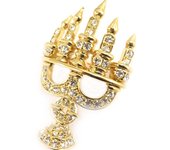 Les Trésors De Lily [C3864] - Broche de diseñador 'Chandelier' en oro blanco oro