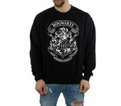 Harry Potter Sudadera de algodón con escudo de Hogwarts para hombre L negro