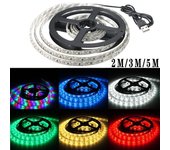 2m/3m/5m SMD 3528 LED USB tira de luz Flexible TV iluminación de fondo IP65 Navidad DIY Lámpara decorativa 3 m azul