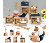 Caja de música  Are My Sunshine  con mecanismo de manivela de madera, bonita caja de recuerdo vintage, regalo para niñas, mujeres, mamás y niños. One Size