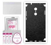 apgo Protective Skin Sticker for the back+sides compatible with Xiaomi Redmi 5, Full Wrap Film, Foil, Vinyl - Pattern Black Honeycomb