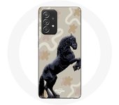 Coque pour Samsung Galaxy A52 Frison Noir Race de cheval