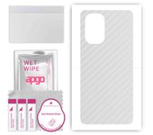 apgo Protective Skin Sticker for the back compatible with Xiaomi Mi 11i, Wrap Film, Foil, Vinyl - Pattern Transparent Carbon