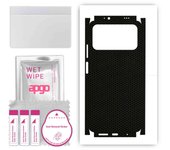 apgo Protective Skin Sticker for the back+sides compatible with Xiaomi Poco M3, Full Wrap Film, Foil, Vinyl - Pattern Matrix