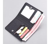 Cartera de lona a la moda para hombre, monedero corto, tarjetero, tarjetero, monedero, tarjetero One Size gris