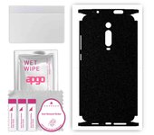 apgo Protective Skin Sticker for the back+sides compatible with Xiaomi Mi 9T, Full Wrap Film, Foil, Vinyl - Pattern Matte Black