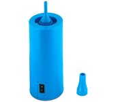Bomba de globos, bomba de aire eléctrica, máquina portátil para inflar globos con 2 uds de boquillas para Navidad EU Plug azul