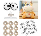 Accesorios de bricolaje de plástico con arandelas, marionetas de ojos de animales de peluche, suministros de juguetes, ojos de seguridad para muñecas Type 2