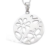 Les Trésors De Lily [H0464] - Pendentif Argent 'Chorégraphie' argenté (rhodié) - 25 mm plata