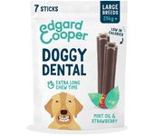 7 barritas Edgard & Cooper Barritas Dentales Fresa y Menta snack para perros grandes