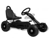 vidaXL Kart De Pedales Con Neumáticos Negro