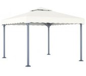 vidaXL Cenador Color Crema Aluminio 300x300 Cm