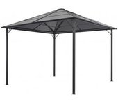 vidaXL Cenador Con Tejado Aluminio 3x3 M Negro