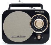 Muse M-055 RB - Radio (Portátil, Analógica, FM,MW, 88-108 MHz, Negro, Oro, Monótono)