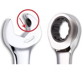 Llave Combinada Sata 12mm con Gravedad y Ratchet, herramienta de alta calidad, ideal para trabajos mecánicos, construcción y mantenimiento.