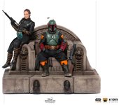 Iron Studios Deluxe: The Mandalorian - Boba Fett & Fennec Shand on Throne Art Scale Statue (1/10) (LUCSWR45721-10)