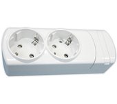 Base múltiple de 2 tomas, de policarbonato Electro DH 36.096/SC 8430552128310