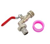 Awtools kran ogrodowy cynk niklowany 3/4" gwint zewnętrzny 3/4"