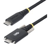 StarTech.com Cable Cargador USB-C de 3m - Tornillos Laterales de Fijación - Cable USB Tipo C de Carga EPR de 240W (5A) - Cable USB 2.0 - Cable Resistente con Recubrimiento de Silicona - USB-IF