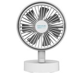Cecotec Ventilador de Sobremesa a Batería EnergySilence 2000 Portable Desk, 2000mAh, Gran Autonomía, 6 pulgadas, Regulador intensidad, Oscilación automática, Inclinación ajustable, Blanco