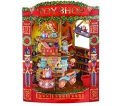 SANTORO Tarjeta de felicitación 3D emergente de Navidad, tienda de juguetes de Navidad, para niños, familia, festiva