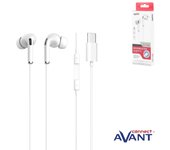 Avant Auricular MICROFONO - Conector Tipo C - Blanco