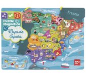 APLI Kids 18893 - Puzle magnético mapa de España - Juego de 50 imanes para aprender la geografía de España - Para niños a partir de 5 años