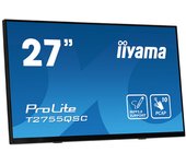 iiyama T2755QSC-B1 27" IPS Bonded PCAP 10P Táctil, MPP2.0 (active stylus) supported, 2560x1440, Flat Bezel Free Glass Front, HDMI, Displayport, 360cd/m², USB Hub 2x 3.2, Altavoces, Bookstand