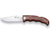 Navaja de caza Joker "Terrier" NR18, mango de madera roja Stamina, hoja de 9 cm MOVA, con bloqueo, herramienta de pesca, caza, camping y senderismo