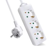 Base multiple avant 3 tomas 1.5m blanco 3g 1.5mm2 max3680w
