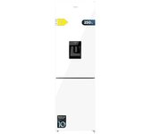 Cecotec Frigorífico Combi 250L Dispensador de Agua Bolero Coolmarket Combi 250 WD White Glass D. No Frost, Compresor Inverter, Bajo COnsumo, Modo Fast Cooling, Puerta Reversible y Alarma