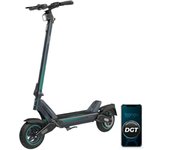 Patinete eléctrico con potencia máxima de 1200 w y doble suspensión que permite superar pendientes y desplazarse por cualquier superficie. con autonomía de hasta 65 km.