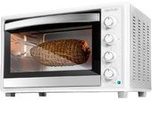 Cecotec Horno Convección de Sobremesa de 46 Litros Bake&Toast 4600 White Gyro. 2000 W, Luz Interior, 12 Funciones, Temperatura hasta 230º, Puerta de doble Cristal, Incluye Rustidor Giratorio