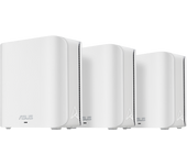 ASUS ZenWiFi BD4 3-Pack - Mesh WiFi 7 de Doble Banda, 3600 Mbps, Cobertura de 604m², Dos Puertos 2,5G, Controles de Seguridad y parentales incluidos, Smart Home Master SSIDs - Blanco