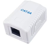 Roseta de superficie equip 235215 categoria 6a 1 hembra rj45 color blanco