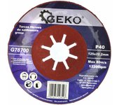 Geko G78700 - Disco de fibra gruesa (125 mm, P40, 12 unidades)