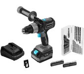 Taladro atornillador percutor con batería de 20 V y 4.000 mAh, con motor DC Brushless 4819 con tecnología sin escobillas, velocidad sin carga de 0-550 / 0-2.000 rpm, ratio de impacto de 0-8.