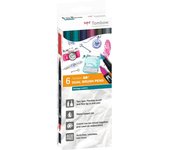 Tombow - ABT Dual Brush | Caja de Cartón con 6 Rotuladores Acuarelables de Doble Punta en Colores Vintage