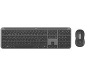 Logitech Signature Slim MK950 for Business, combinación de teclado y ratón inalámbricos, escritura discreta, receptor seguro, Bluetooth, certificación global, Windows/Mac/Chrome/Linux -Grafito, QWERTY